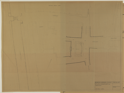 217658 Situatie van de Mariaplaats en omgeving te Utrecht.N.B. De tekening is vervaardigd voor de commissie voor de ...